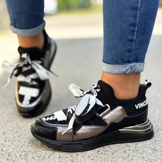 Srebrne sneakersy półbuty damskie Vinceza 10658 ze sklepu suzana.pl w kategorii Buty sportowe damskie - zdjęcie 184835134