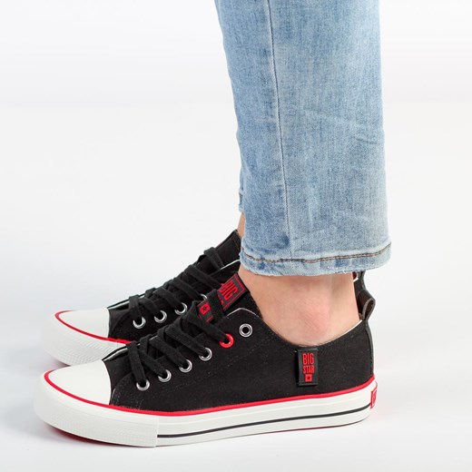 Czarne trampki damskie Big Star Jj274122 ze sklepu suzana.pl w kategorii Trampki damskie - zdjęcie 184836891