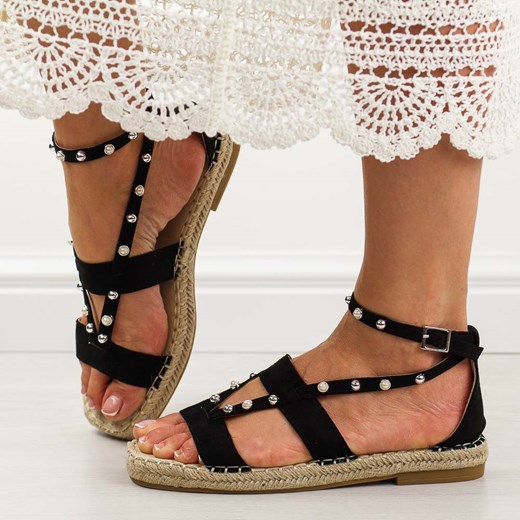 Czarne espadyle damskie, sandały S.Barski 33132 ze sklepu suzana.pl w kategorii Espadryle damskie - zdjęcie 184838090