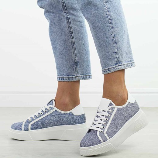 Niebieskie sneakersy damskie McBraun 23356 ze sklepu suzana.pl w kategorii Trampki damskie - zdjęcie 184838453