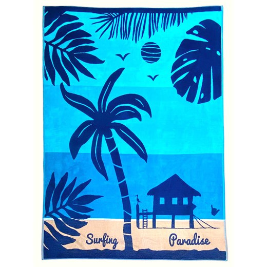 Le Comptoir de la Plage Ręcznik plażowy &quot;Relax&quot; w kolorze błękitno-niebieskim - 180 x 140 cm ze sklepu Limango Polska w kategorii Ręczniki - zdjęcie 184839702