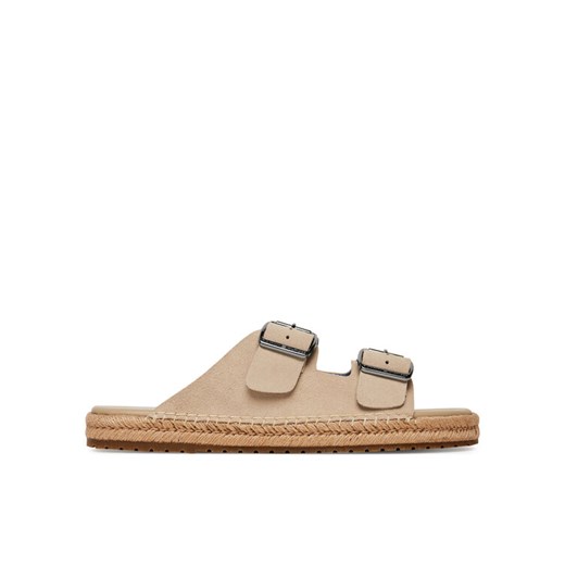 Tommy Hilfiger Espadryle Flex Jutte Hilfiger Suede Sandal FM0FM05503 Beżowy ze sklepu MODIVO w kategorii Espadryle męskie - zdjęcie 184840663