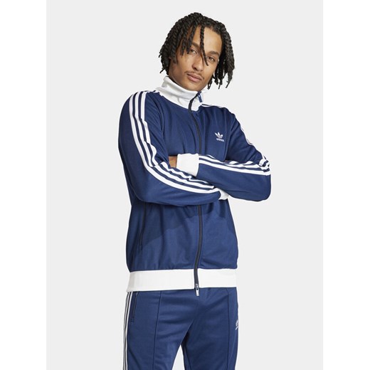 adidas Bluza adicolor Classics Beckenbauer IP0418 Niebieski Slim Fit ze sklepu MODIVO w kategorii Bluzy męskie - zdjęcie 184840724