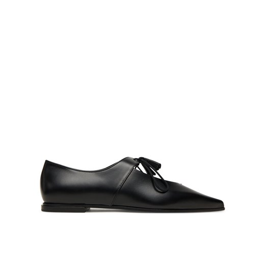 Max Mara Półbuty Laceup 2524526111600 Czarny ze sklepu MODIVO w kategorii Półbuty damskie - zdjęcie 184842082