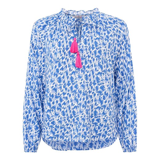 Zwillingsherz Bluzka "Colorful Leopard" w kolorze niebiesko-białym Zwillingsherz S/M promocyjna cena Limango Polska