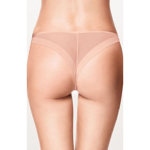 Majtki damskie brazyliany beżowe z miękkiej mikrofibry Extra 0186, Kolor beżowy, Rozmiar S, Lormar ze sklepu Intymna w kategorii Majtki damskie - zdjęcie 184843803