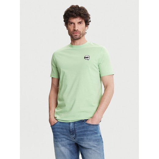 KARL LAGERFELD T-Shirt 755710 552224 Zielony Regular Fit ze sklepu MODIVO w kategorii T-shirty męskie - zdjęcie 184844043