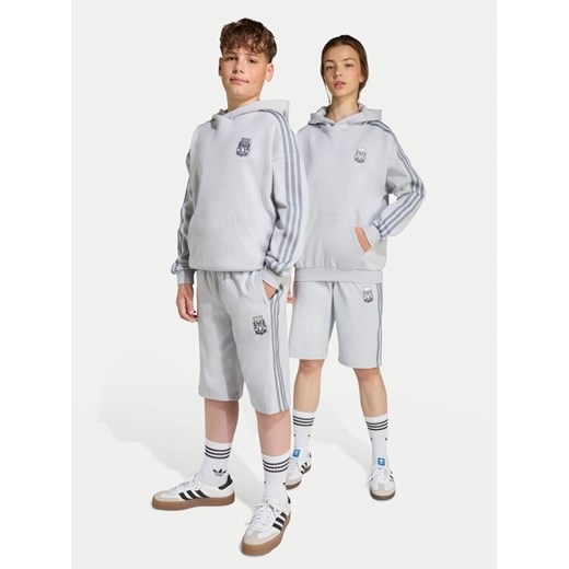 adidas Szorty sportowe Minecraft JW7733 Szary Loose Fit ze sklepu MODIVO w kategorii Spodenki chłopięce - zdjęcie 184844143