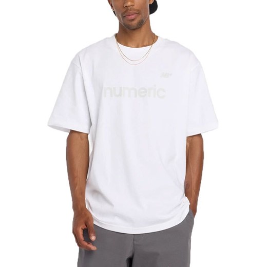 Koszulka męska New Balance MT51955WT - biała ze sklepu streetstyle24.pl w kategorii T-shirty męskie - zdjęcie 184845991