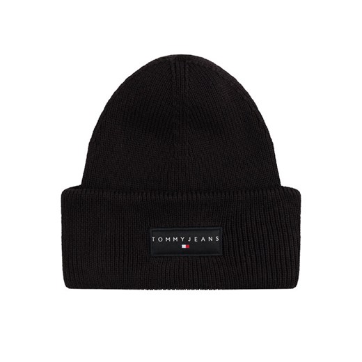 Czapka Tommy Jeans Tjm Linear Beanie AM0AM13666 Czarny ze sklepu eobuwie.pl w kategorii Czapki zimowe męskie - zdjęcie 184846271