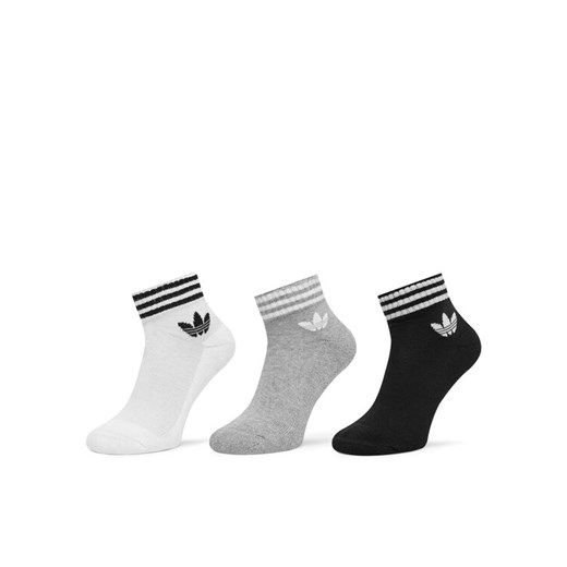 Zestaw 3 par wysokich skarpet unisex adidas 3-Stripes JV7437 Kolorowy ze sklepu eobuwie.pl w kategorii Skarpetki męskie - zdjęcie 184846294