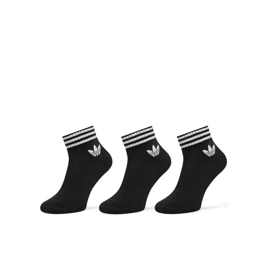 Zestaw 3 par wysokich skarpet unisex adidas 3-Stripes JV7436 Czarny ze sklepu eobuwie.pl w kategorii Skarpetki męskie - zdjęcie 184846451