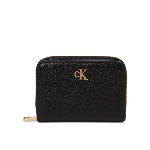 Calvin Klein Damski portfel skórzany Kobiety skóra czarny jednolity ze sklepu vangraaf w kategorii Portfele damskie - zdjęcie 184848183