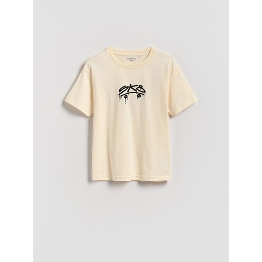 Reserved - Bawełniany t-shirt oversize 3 pack - jasnoszary Reserved 134 (8 lat) Reserved