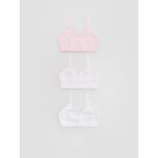 Reserved - Bieliźniany top 3 pack - pastelowy róż ze sklepu Reserved w kategorii Staniki dla dziewczynki - zdjęcie 184848251