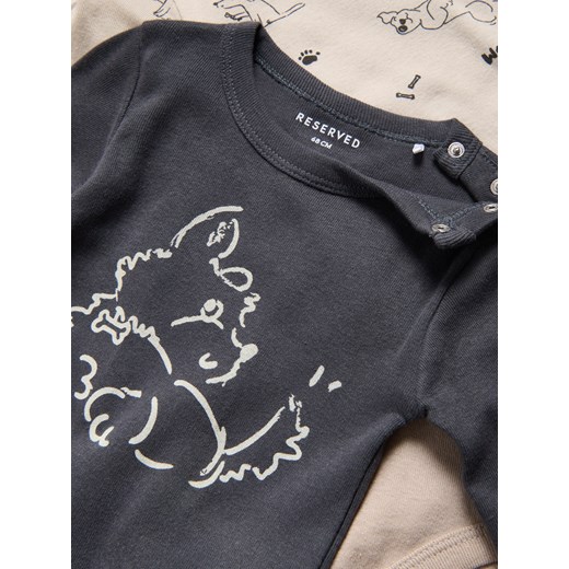 Reserved - Bawełniane body 3 pack - beżowy Reserved 68 (3-6 m.) Reserved