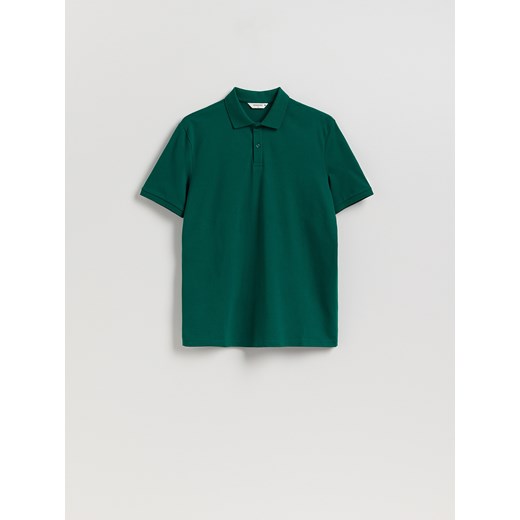 Reserved - Koszulka polo regular fit - zielony ze sklepu Reserved w kategorii T-shirty męskie - zdjęcie 184848481