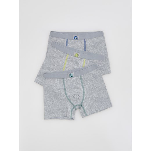 Reserved - Bawełniane bokserki 3 pack - ciemnoszary Reserved 86/92 (1 Reserved