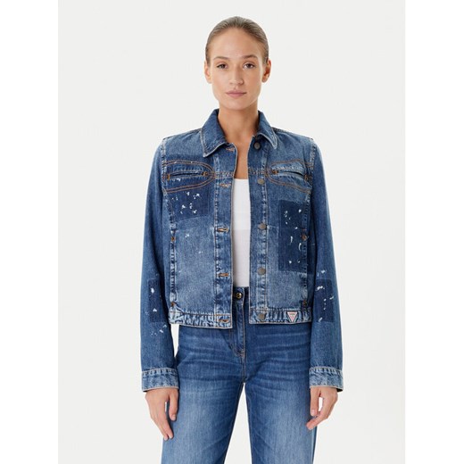 Guess Kurtka jeansowa W5YN69 D5R01 Granatowy Regular Fit ze sklepu MODIVO w kategorii Kurtki damskie - zdjęcie 184848972