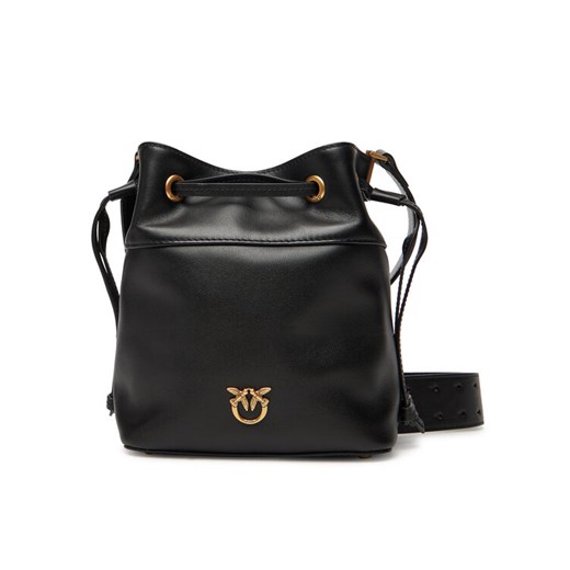 Torebka PINKO Secchiello Mini Al 25-26 104303 A0QO Czarny ze sklepu eobuwie.pl w kategorii Torebki worki - zdjęcie 184850980