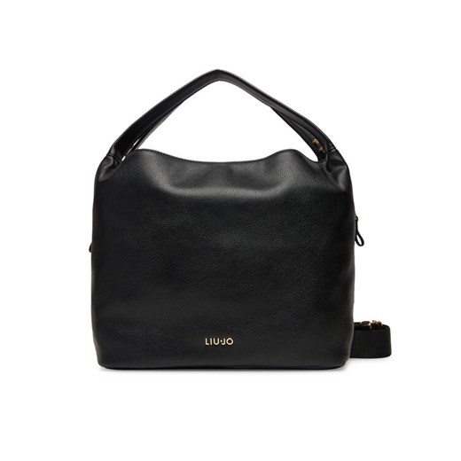 Torebka Liu Jo Ecs M Hobo AF5058 E0058 Czarny ze sklepu eobuwie.pl w kategorii Torby Shopper bag - zdjęcie 184850981