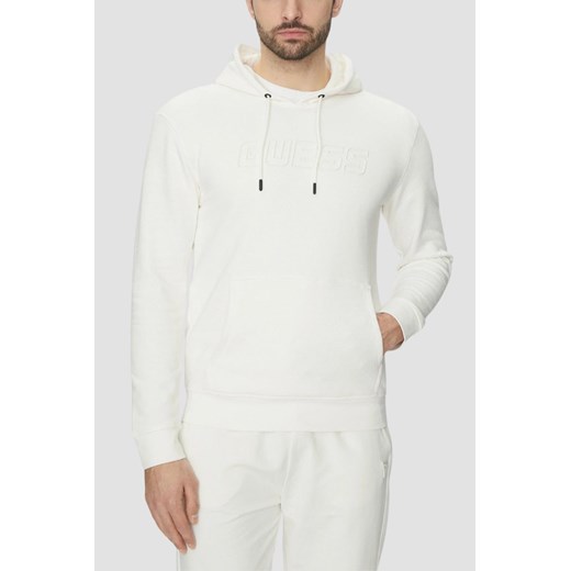 GUESS Biała bluza męska Aldwin, Rozmiar S ze sklepu outfit.pl w kategorii Bluzy męskie - zdjęcie 184851874