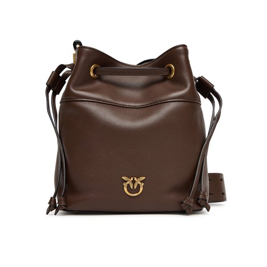 PINKO Torebka Secchiello Mini Al 25-26 104303 A0QO Brązowy ze sklepu MODIVO w kategorii Torebki worki - zdjęcie 184852861