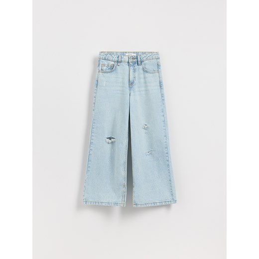 Reserved - Jeansy super wide leg - niebieski ze sklepu Reserved w kategorii Spodnie dziewczęce - zdjęcie 184854233