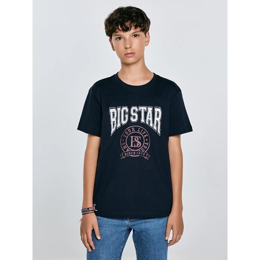 Koszulka chłopięca z nadrukiem granatowa Mauter 403 ze sklepu Big Star w kategorii T-shirty chłopięce - zdjęcie 184856734