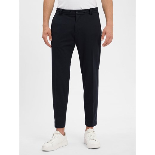 Cinque Spodnie - CIJuno-O Mężczyźni Slim Fit granatowy jednolity ze sklepu vangraaf w kategorii Spodnie męskie - zdjęcie 184856843