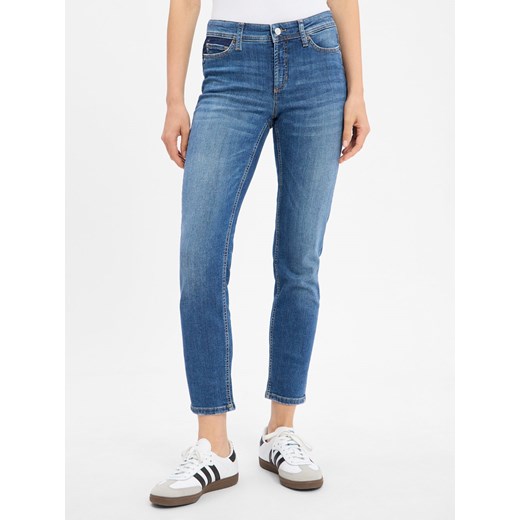 Cambio Dżinsy slim fit - Piper Kobiety Bawełna medium stone jednolity ze sklepu vangraaf w kategorii Jeansy damskie - zdjęcie 184856850