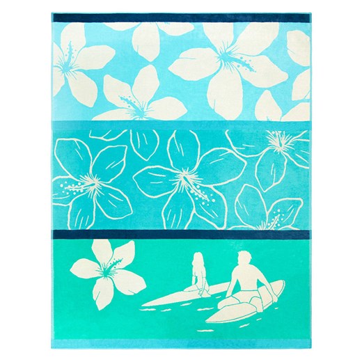 Le Comptoir de la Plage Ręcznik plażowy &quot;Freestyle&quot; w kolorze błękitno-turkusowym - 180 x 140 cm ze sklepu Limango Polska w kategorii Ręczniki - zdjęcie 184857301