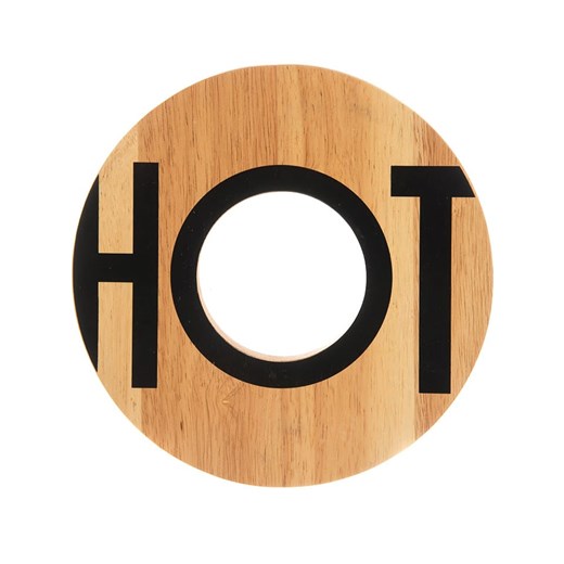 Maku Podkładka &quot;Hot&quot; w kolorze jasnobrązowo-czarnym - Ø 20 cm ze sklepu Limango Polska w kategorii Akcesoria kuchenne - zdjęcie 184857554