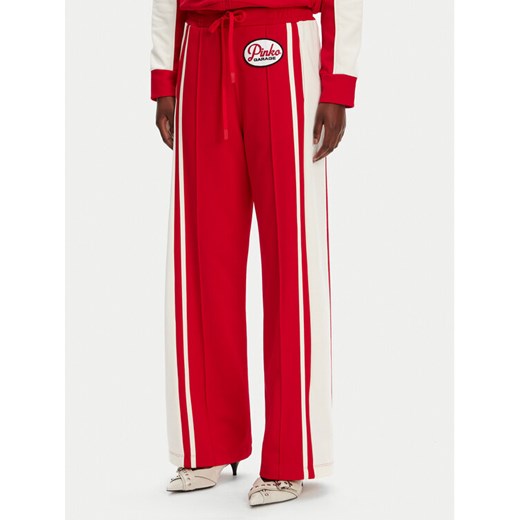PINKO Spodnie dresowe Jacob 105272 A2MD Czerwony Relaxed Fit ze sklepu MODIVO w kategorii Spodnie damskie - zdjęcie 184858071