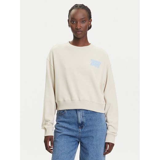 Tommy Jeans Bluza DW0DW21345 Beżowy Relaxed Fit ze sklepu MODIVO w kategorii Bluzy damskie - zdjęcie 184858092