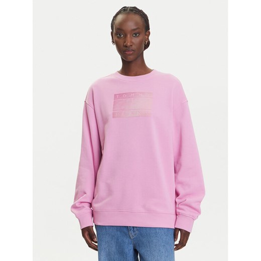 Tommy Jeans Bluza Gradient Flag DW0DW21396 Różowy Relaxed Fit ze sklepu MODIVO w kategorii Bluzy damskie - zdjęcie 184858122