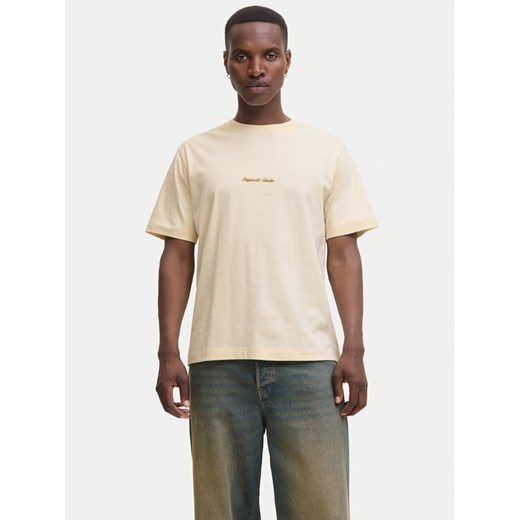 Jack&Jones T-Shirt Norrebro 12282892 Écru Relaxed Fit ze sklepu MODIVO w kategorii T-shirty męskie - zdjęcie 184860424