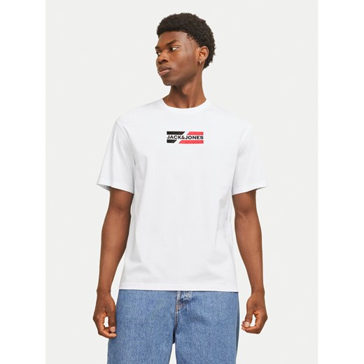 Jack&Jones T-Shirt Corp Graphic 12268415 Biały Regular Fit ze sklepu MODIVO w kategorii T-shirty męskie - zdjęcie 184860494