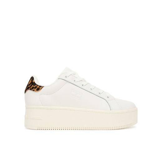 Tommy Jeans Sneakersy Tjw Flatform Leopard Sneaker EN0EN02930 Biały ze sklepu MODIVO w kategorii Buty sportowe damskie - zdjęcie 184861043