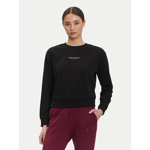 Armani Exchange Bluza XW001451 AF10830 MC021 Czarny Relaxed Fit ze sklepu MODIVO w kategorii Bluzy damskie - zdjęcie 184861134