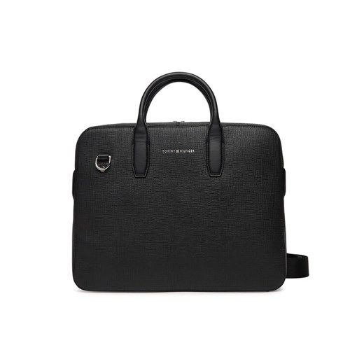 Tommy Hilfiger Torba na laptopa Th Business Leather Computer Bag AM0AM13642 Czarny ze sklepu MODIVO w kategorii Torby na laptopa - zdjęcie 184861161