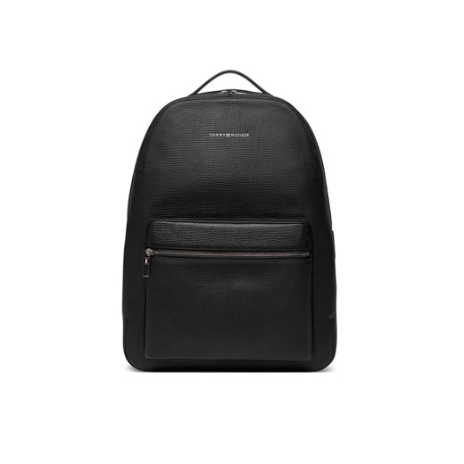 Plecak Tommy Hilfiger Th Business Leather Backpack AM0AM13641 Czarny ze sklepu eobuwie.pl w kategorii Plecaki - zdjęcie 184863744