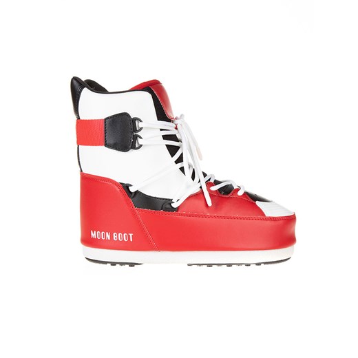 Moon Boot Kozaki zimowe w kolorze biało-czerwono-czarnym Moon Boot 39-40 wyprzedaż Limango Polska