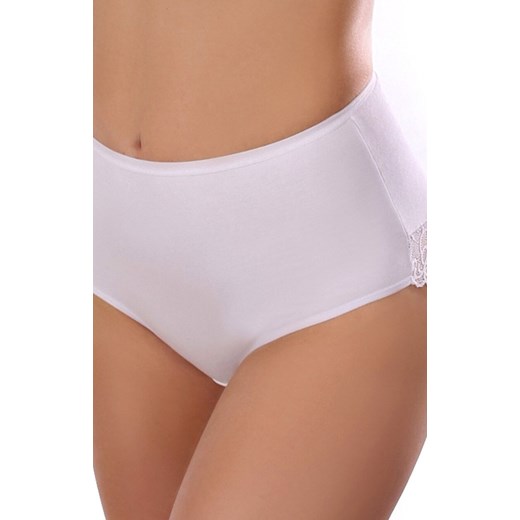 Bawełniane figi damskie z koronką białe Zofia, Kolor biały, Rozmiar S, Funny Day ze sklepu Intymna w kategorii Majtki damskie - zdjęcie 184865294