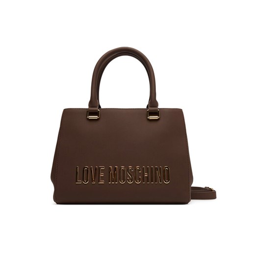 Torebka LOVE MOSCHINO JC4022PP1NKD0301 Brązowy ze sklepu eobuwie.pl w kategorii Kuferki - zdjęcie 184866514