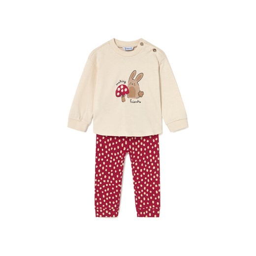Mayoral Komplet bluza i spodnie materiałowe 2745 Beżowy Regular Fit ze sklepu MODIVO w kategorii Komplety niemowlęce - zdjęcie 184866773