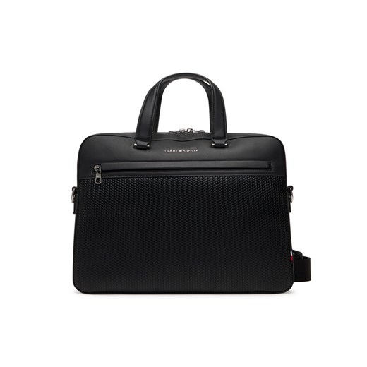 Tommy Hilfiger Torba na laptopa Th Woven Computer Bag AM0AM13660 Czarny ze sklepu MODIVO w kategorii Torby na laptopa - zdjęcie 184866892
