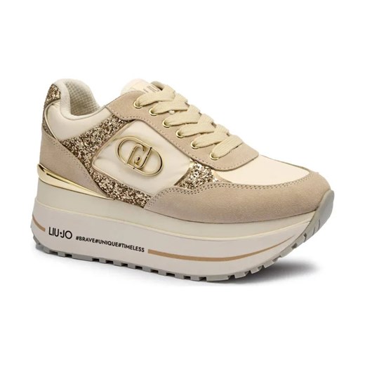 Liu Jo Skórzane sneakersy MAXI WONDER PLUS 1 ze sklepu Gomez Fashion Store w kategorii Buty sportowe damskie - zdjęcie 184868411