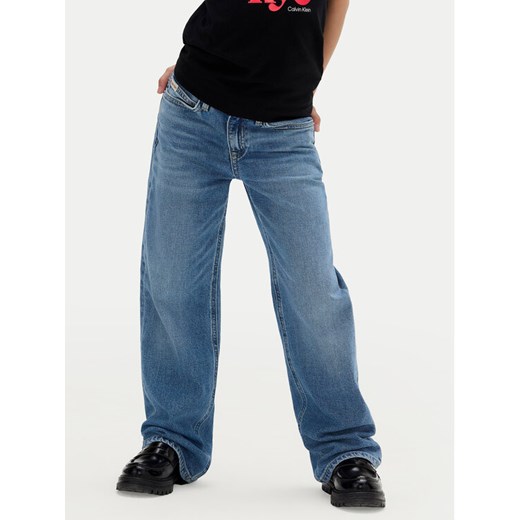 Calvin Klein Jeans Jeansy IG0IG02985 M Niebieski Wide Leg ze sklepu MODIVO w kategorii Spodnie dziewczęce - zdjęcie 184869534