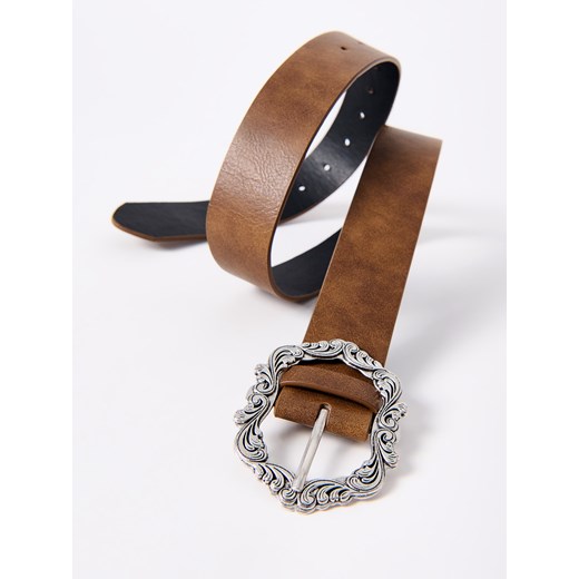 Mohito - Pasek z klamrą - brązowy Mohito L Mohito